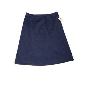 Coldwater Creek Ponte‎ Chevron A line Skirt Women 5 gray New Classic Career